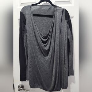 NWOT Guess 2-way Zip Faux suede knit cardigan top Size S